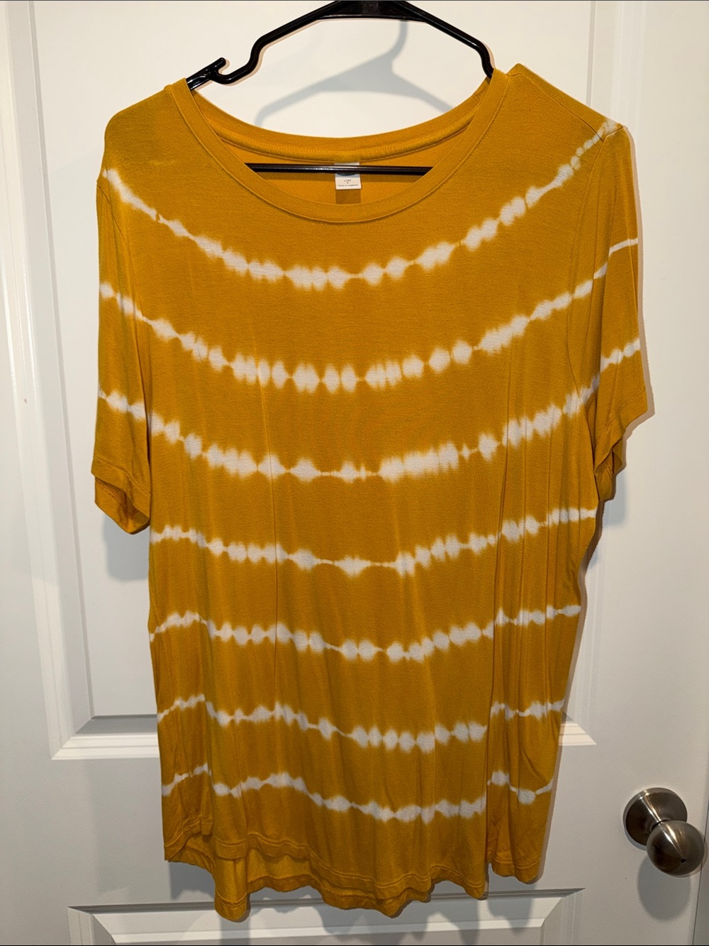 Women's Mustard Tie-Dye Short Sleeve Tee